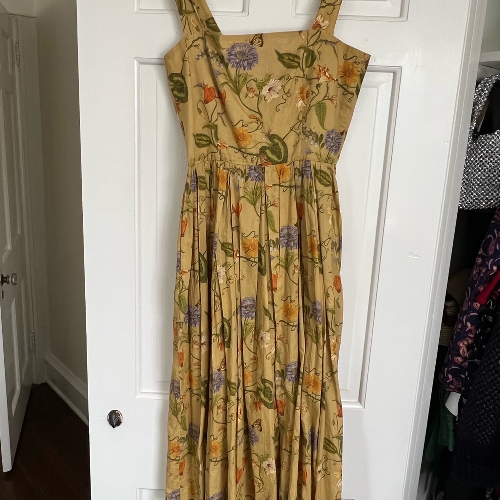 Floral Yellow Maxi Dress